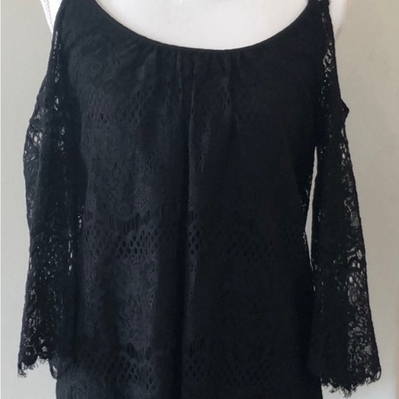 NEW WHBM Lace Cold Shoulder Blouse - Picture 3 of 4